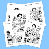 famous females in chemistry and medicine coloring pages for kids